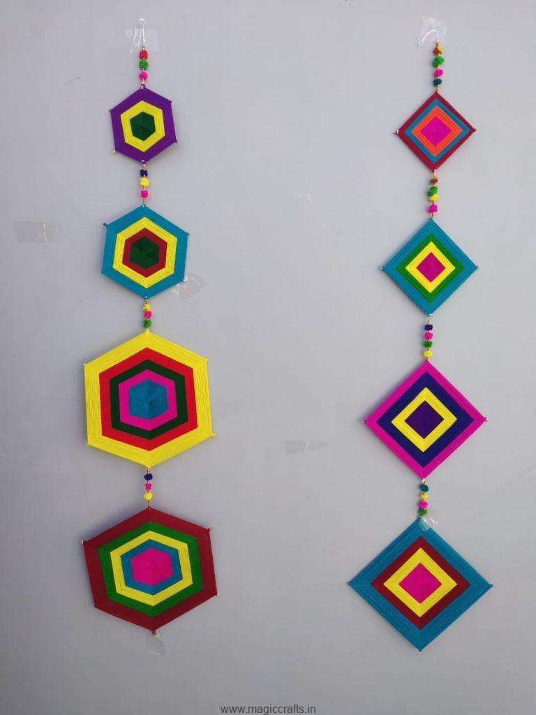 Woolen Kite Hanging, Kite Decoration, Handmade Kite design wall hanging